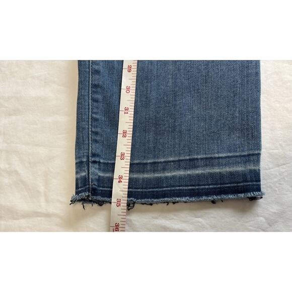 CHAPS Women’s Size 16 Denim Stretch Jeans Madden Capris Cropped Summer Raw Hem - Picture 11 of 12